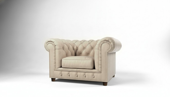 Elegant design Chesterfield upholstered armchair TV seat lounge club textile