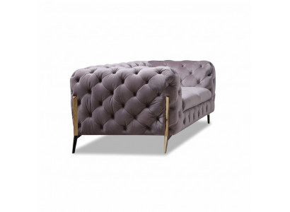 Design Chesterfield Sofa 2-seater Couch Upholstery Fabric Sofas Velvet New Two-seater