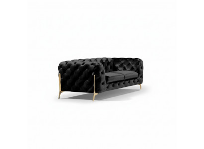 Design Chesterfield Sofa 2-seater couch velvet upholstery fabric sofas two-seater new
