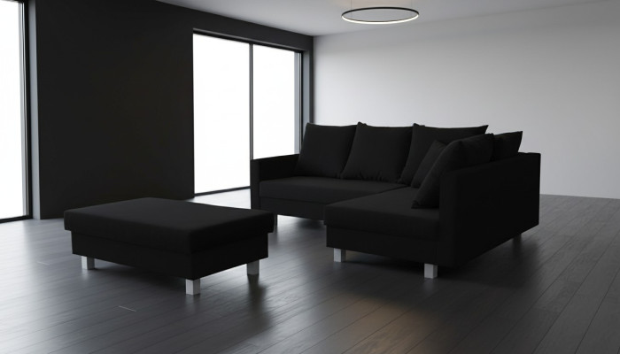 L-shaped corner sofa with pouf design sofa corner sofa couch upholstery textile sofas new