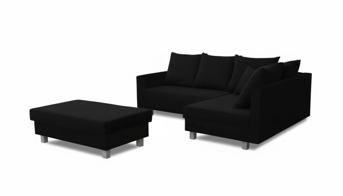 L-shaped corner sofa with pouf design sofa corner sofa couch upholstery textile sofas new
