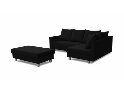 L-shaped corner sofa with pouf design sofa corner sofa couch upholstery textile sofas new