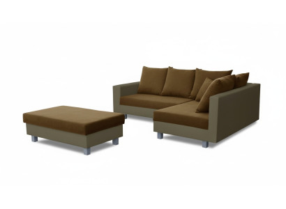 Sofa L-shape leather sofa textile couch living landscape corner sofa suite upholstery