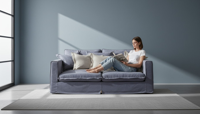 Sofa 3-seater fabric sofas luxury couch big upholstery lounge 240cm
