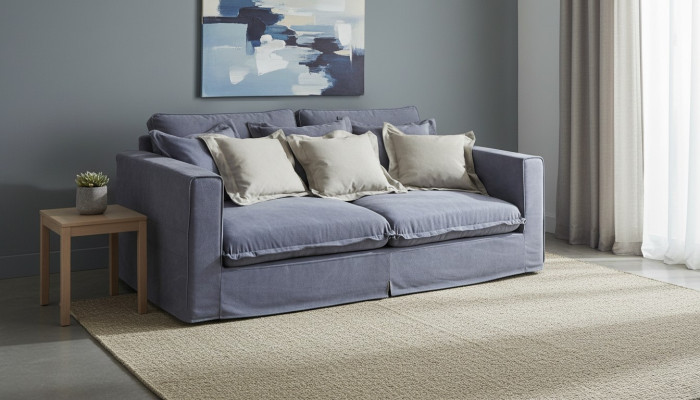 Sofa 3-seater fabric sofas luxury couch big upholstery lounge 240cm