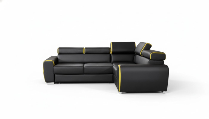 Design corner sofa L-shape with sleeping function couch leather fabric sofas couches