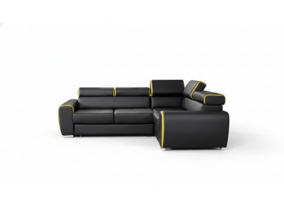 Design corner sofa L-shape with sleeping function couch leather fabric sofas couches