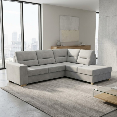 Design corner sofa L-shape bed function couch leather textile sofas corner couch