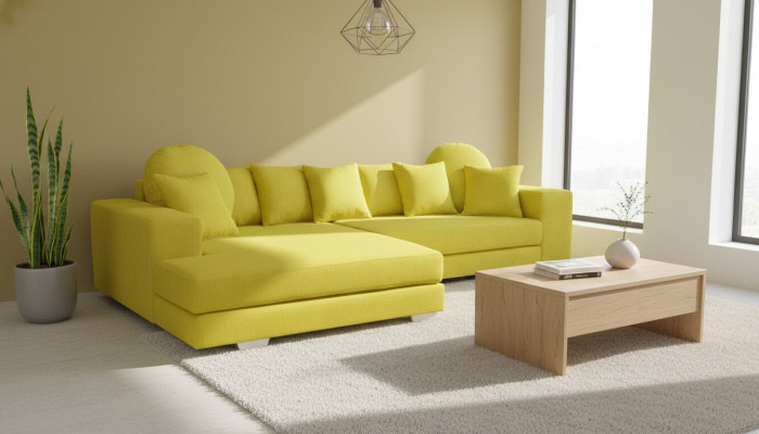 Yellow corner sofa corner couch corner suite upholstered sofa couches sofas living landscape