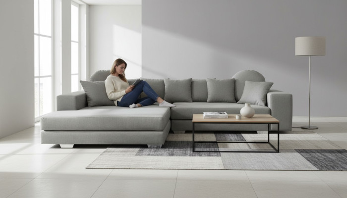 Big corner sofa, sectional sofa, upholstery set, couches, sofas, living landscape, new.