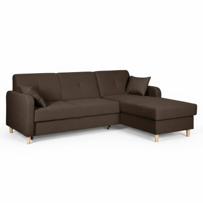 Design corner sofa sleeper sofa bed function couch leather textile upholstery sofas box