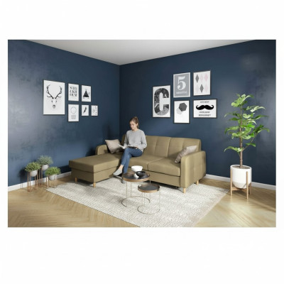 L-shaped sectional sofa living room set upholstery design bed function modern