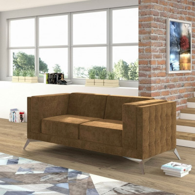 Chesterfield Upholstered Couch Fabric Sofas Sofa Seating Suite Two-Seater 2 Seater