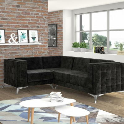L-form couch living landscape corner sofa set modern design sofa textile fabric new