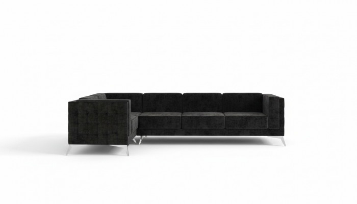 Chesterfield sectional sofa L-shape fabric design couch upholstery seat textile sofa corner new