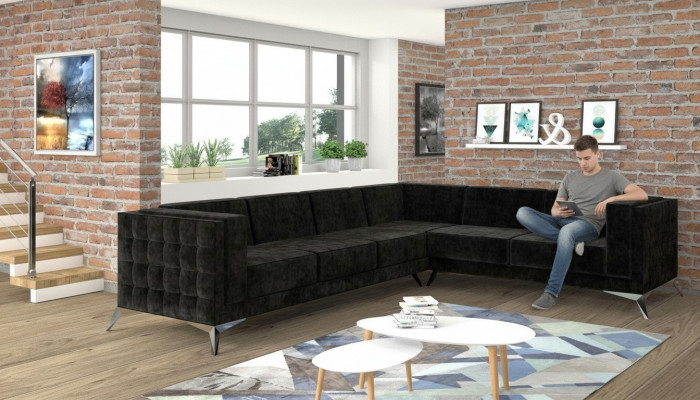 Sectional sofa Chesterfield sofa upholstered set couch living landscape L-shape design new