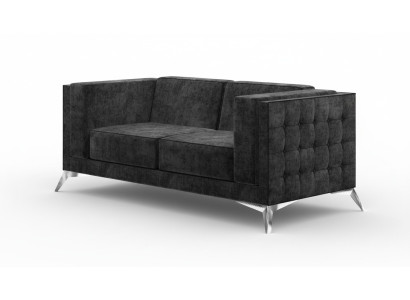 Sofa 2-seater fabric couch textile two-seater design modern seat upholstered sofas.