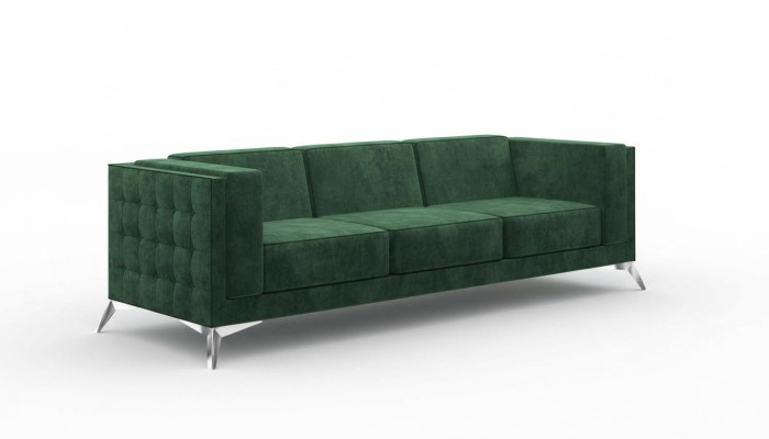 Three-seater 3-seater couch upholstered sofa fabric Chesterfield couch set