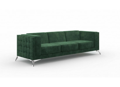 Three-seater 3-seater couch upholstered sofa fabric Chesterfield couch set