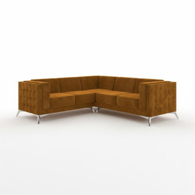 L-shaped sectional designer sofa couch upholstered seating suite fabric living landscape