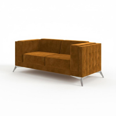 Two-seater Chesterfield upholstered couch fabric sofas seating suite