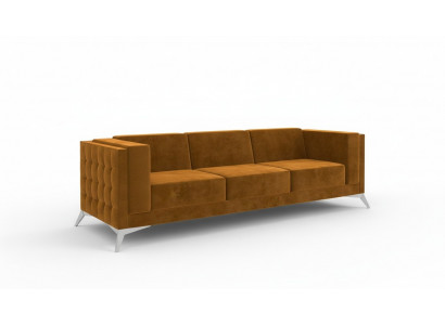 Big Couch Upholstery Sofa Textile Chesterfield Sofas Fabric XXL Three-Seater 3-Seater