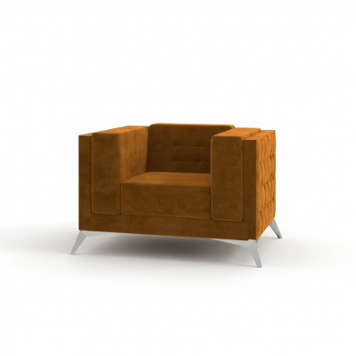 Chesterfield armchair couch 1-seater fabric couches upholstery new TV sofa
