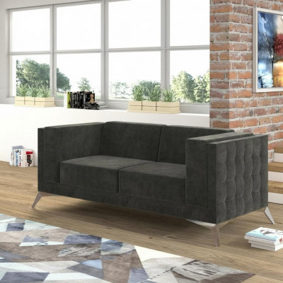 Chesterfield Couch Sofa Upholstery 2 Seater Couch Sofa Set Gray New