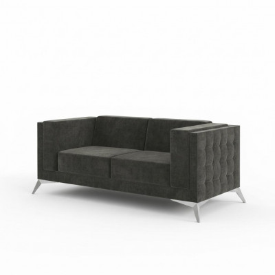 Chesterfield Couch Sofa Upholstery 2 Seater Couch Sofa Set Gray New