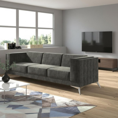 Design Sofa 3-Seater Chesterfield Couch Upholstered Sofas Design Sofa Three-Seater New