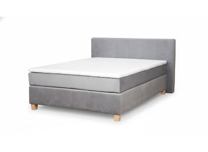 Box spring bed frame function hotel double set complete topper mattress