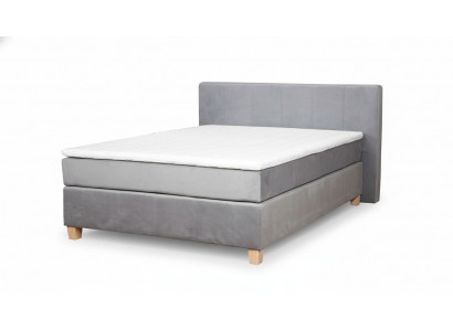 Box spring bed frame function hotel double set complete topper mattress