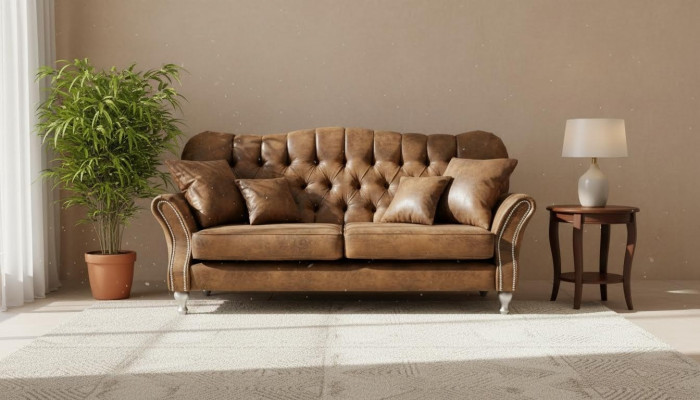 Sofa Couch Upholstery 3 Seater Leather Sofas Couches Chesterfield Design