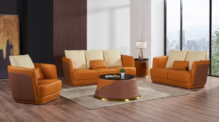 Living landscape sofa set 3+2+1 seat leather sofa couch suite
