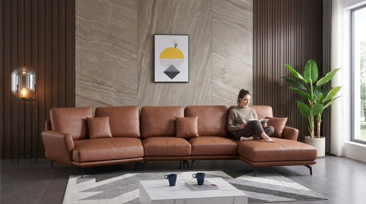 Leather sofa living area corner sofa L-shape corner set suite modern sofa