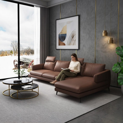 Sofa L-Shape Leather Sofa Couch Living Room Sofa Corner Sofa Set Modern Couches New