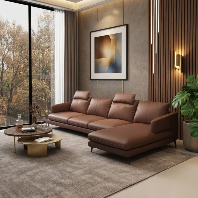 Sofa L-Shape Leather Sofa Couch Living Room Sofa Corner Sofa Set Modern Couches New