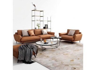 Upholstered Couches Fabric Luxurious Living Room Sofa Set 3+2+1 Set Leather