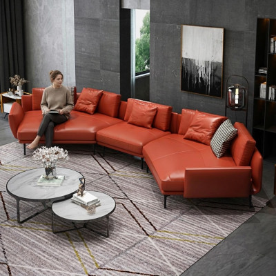 Living landscape set design modern sofa corner sofa U-shaped leather sofa couch