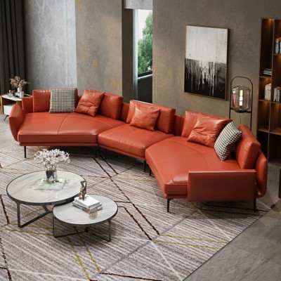 Living landscape set design modern sofa corner sofa U-shaped leather sofa couch