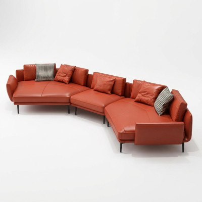 Living landscape set design modern sofa corner sofa U-shaped leather sofa couch