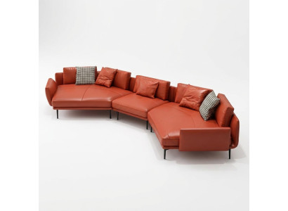 Living landscape set design modern sofa corner sofa U-shaped leather sofa couch
