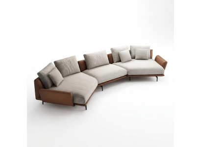 U-shaped sectional fabric sofa living landscape set design modern trapezoid sofa new