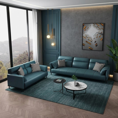 Sofa 3-seater leather sofa couch living area suite design modern seating.