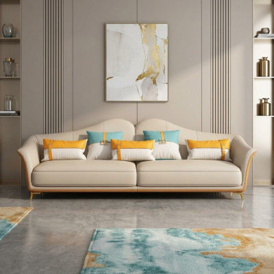 Luxury Three-Seater Couch Seat Cushion 3 Seat Cushions Couches Lounge Club New Sofa