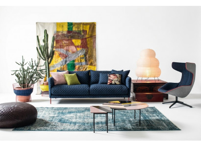Design Group Couch Upholstery Set Armchair Sofas Sofa 3-Seater + Wing Chair