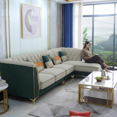 Design corner sofa L-shaped leather sofa couch living area set design modern sofas