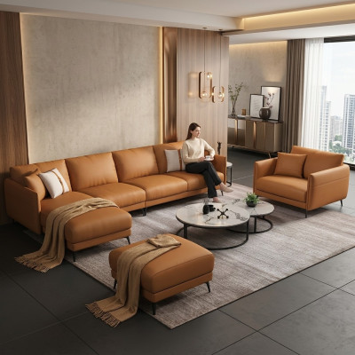Living landscape set design modern sofas modern corner sofa leather sofa couch new