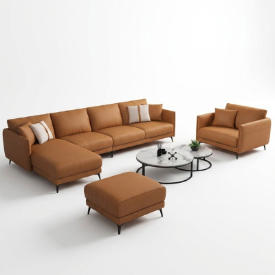 Corner sofa + armchair leather sofa couch living landscape set design modern sofa seat