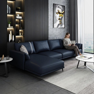 High-quality corner couch living landscape corner sofa L-shape leather couch set sofa new